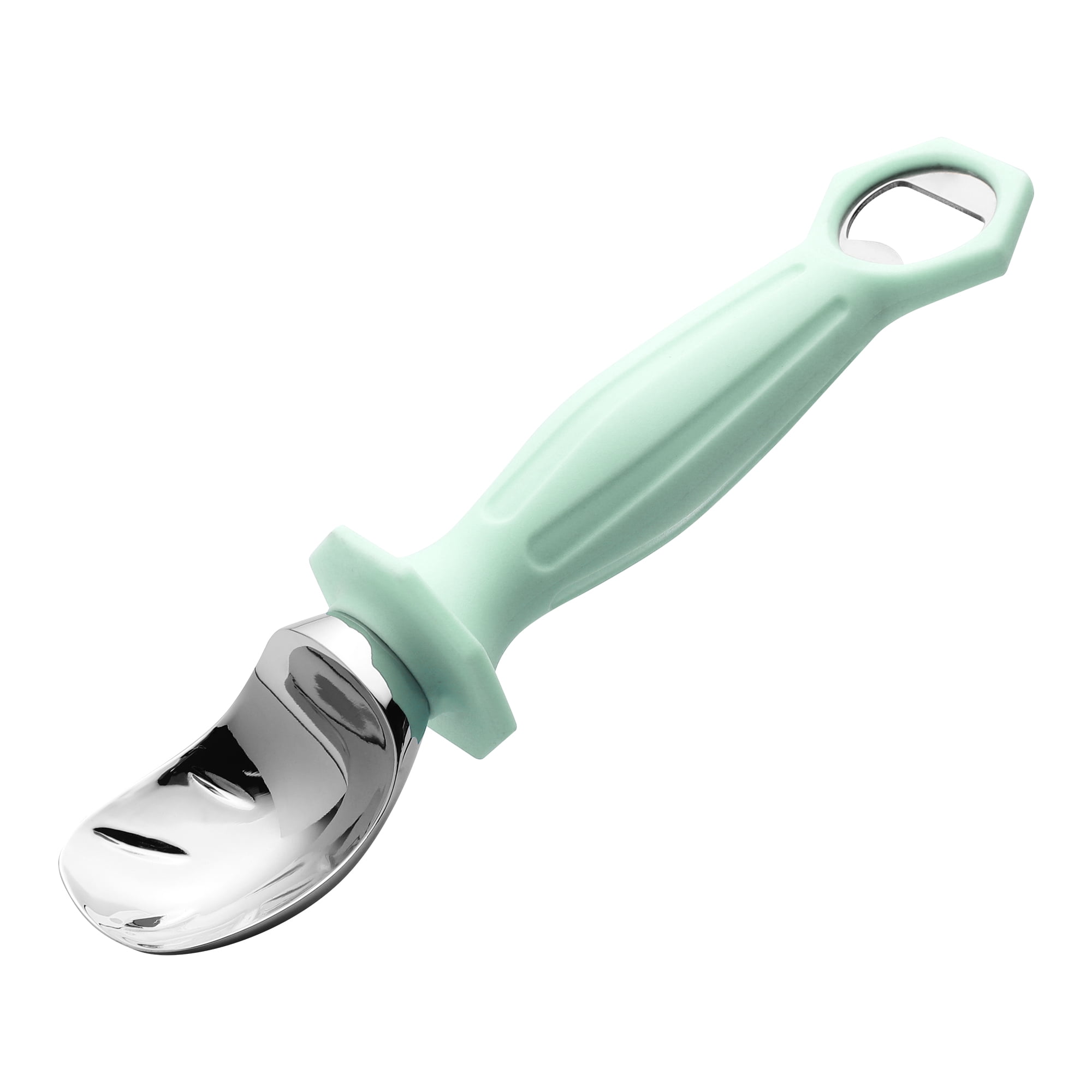 Unique Bargains Zinc Ice Cream Scoop with Ergonomic Handle for Gelato Mint Green 8.7in