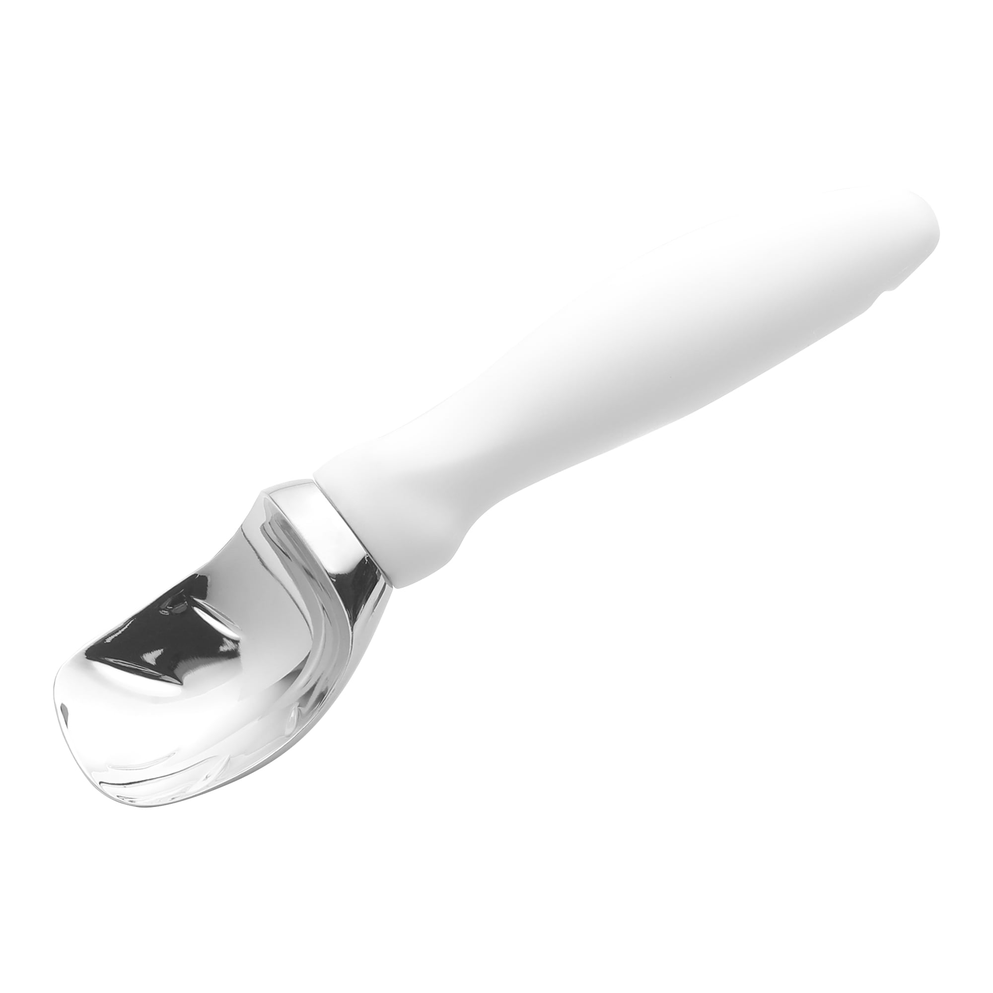 Unique Bargains Zinc Ice Cream Scoop with for Gelato and Cookie Dough White 7.9in