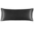 thumbnail image 1 of Unique Bargains Zipper Closure 1 PC Satin Body Pillowcases Black 20"x72", 1 of 8