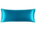thumbnail image 1 of Unique Bargains Zipper Closure 1 PC Satin Body Pillowcases Peacock Blue 20"x48", 1 of 8