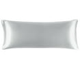 thumbnail image 1 of Unique Bargains Zipper Closure 1 PC Satin Body Pillowcases Silver Grey 20"x54", 1 of 8