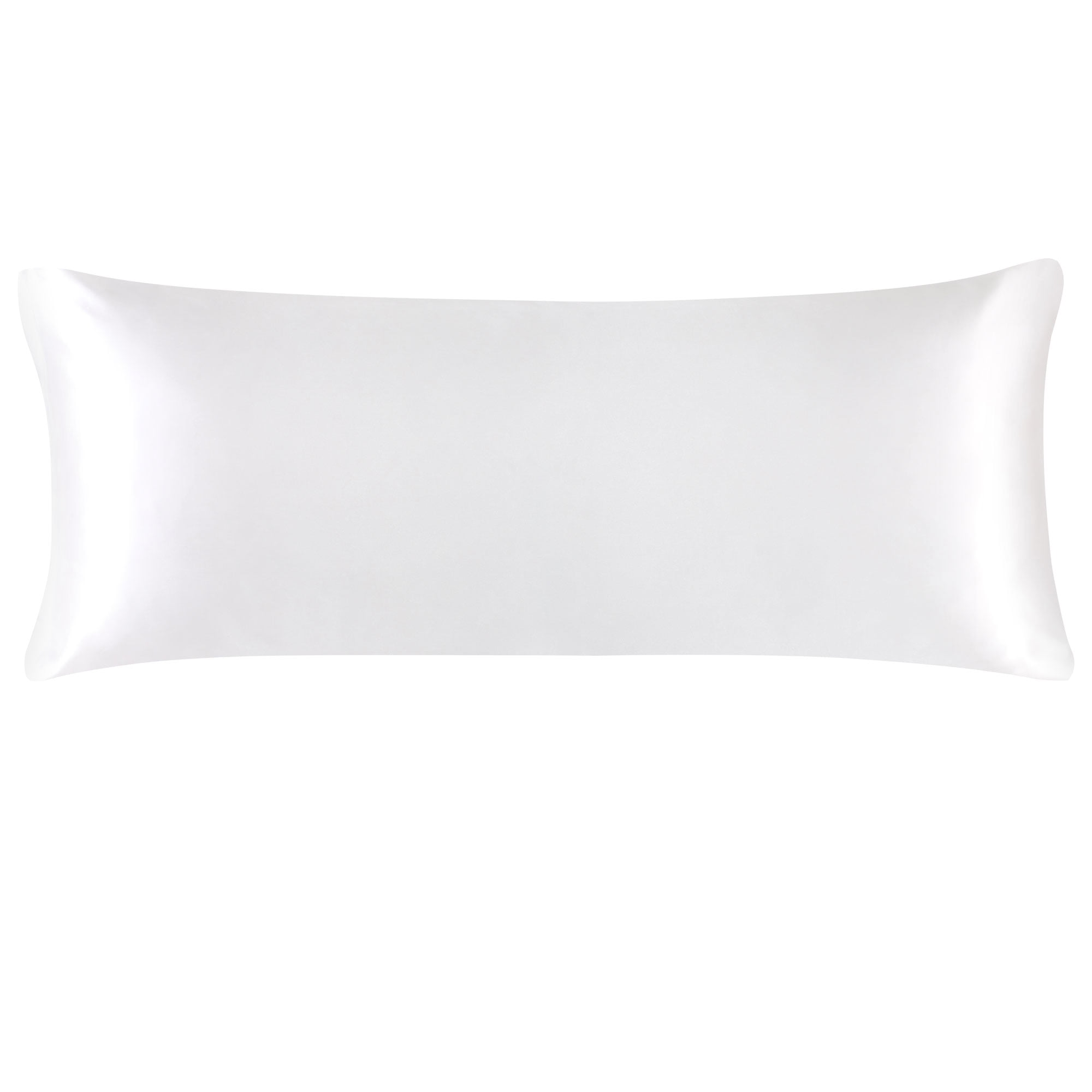 Unique Bargains Zipper Closure 1 PC Satin Body Pillowcases White 20"x60"