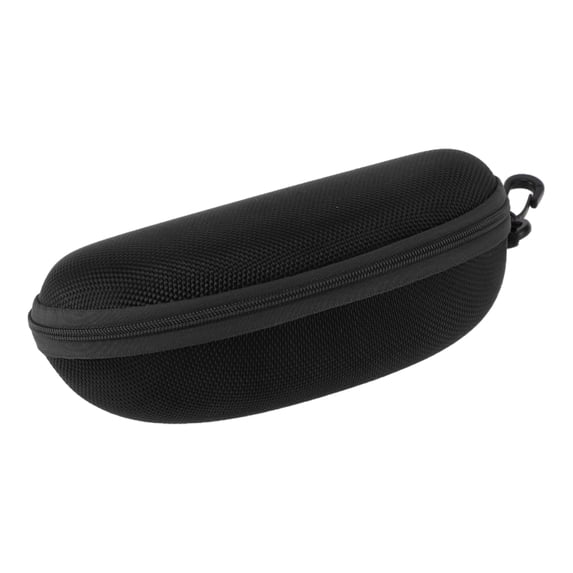 Unique Bargains Zipper Eyeglasses Bag Simple Portable Eyeglasses Storage Black