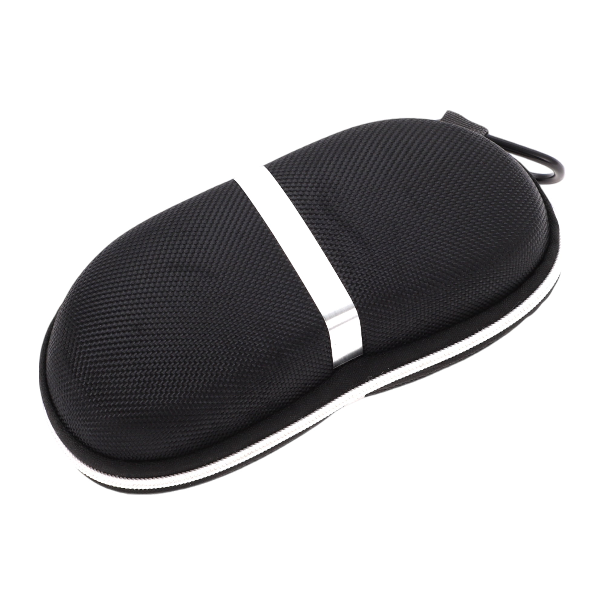 Unique Bargains Zipper Hook Type Eyeglasses Case 6.3x2.28x2.91 Black One Piece