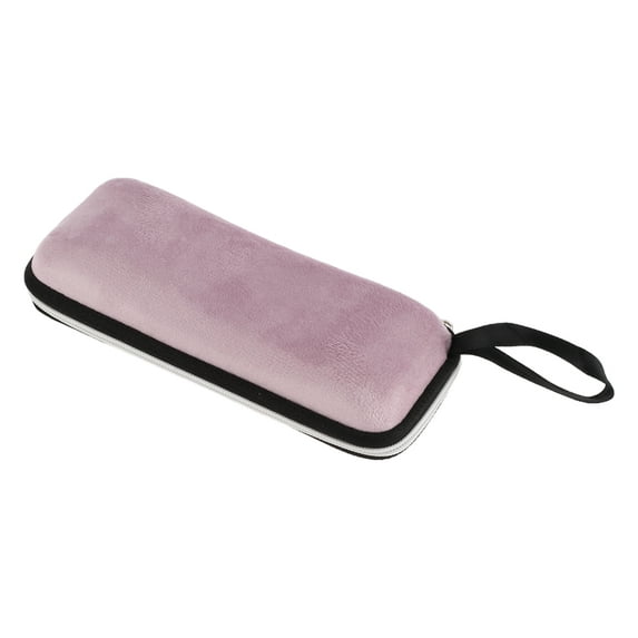 Unique Bargains Zipper Sun Eyeglasses Bag Portable Sunglass Case 6.69"x2.76"x1.97" Light Purple