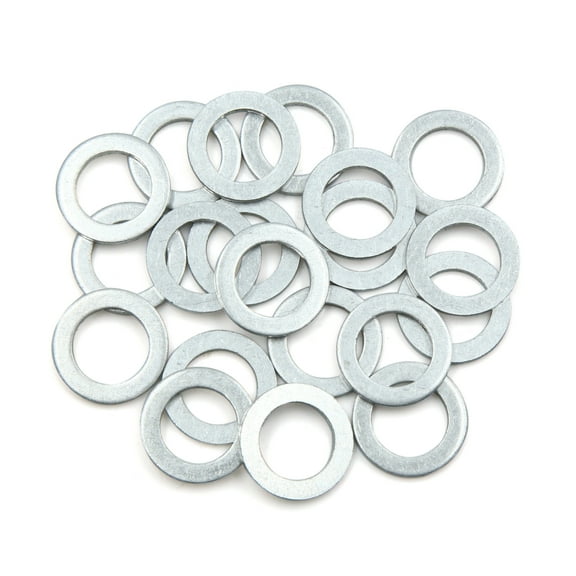 Unique Bargains 20pcs Engine Oil Crush Washers Drain Plug Gaskets Aluminum Alloy for Car 14mm ID. 22mm OD.