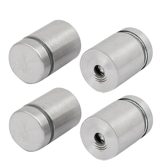 Unique Bargains19mmx25mm Stainless Steel Glass Table Spacers Standoff Fixing Screws Bolts 4pcs