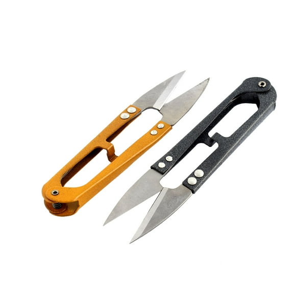 Unique Bargains2 Pcs Metal Grip Yarn Fishing Line Scissors Cross Stich Thread Cutter Tool