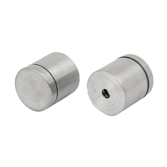Unique Bargains25mmx25mm Stainless Steel Glass Table Spacers Standoff Fixing Screws Bolts 2pcs