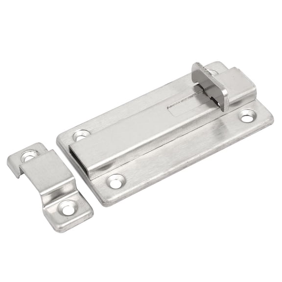 Unique Bargains4'' Length Stainless Steel Gate Door Slide Latch Lock Bolt