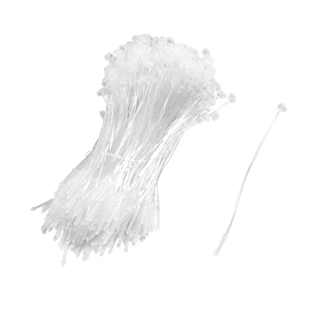 Unique Bargains500 x White Snap Lock Pins Loop Price Label Tag Tagging