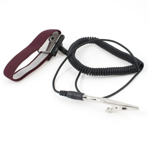 Unique BargainsAdjustable PU Grounding Bracelet Anti Static Antistatic ESD Wrist Band Straps