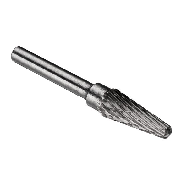 Unique BargainsDouble Cut Tungsten Carbide Rotary File 2/5" Head 6mm Shank Cone Shaped
