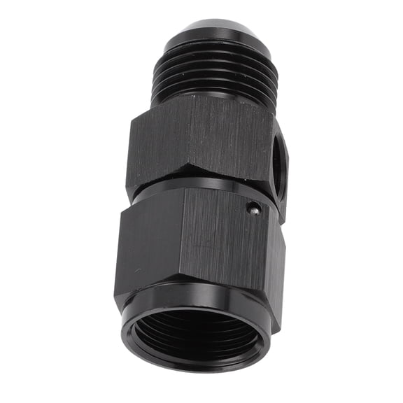Unique BargainsFuel Line Connector 10AN Male to Female with 1/8Npt EFI Fitting Union Swivel Pipe Adapter Black 1 Pcs