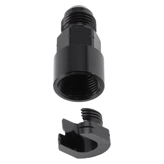 Unique BargainsFuel Line Connector 6AN Male to Female with 3/8Npt EFI Fitting Union Swivel Pipe Adapter Black 1 Pcs