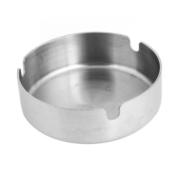 Unique BargainsHousehold Silver Tone Metal 3 Grooves Ash Holder Ashtray