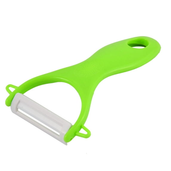 Unique BargainsKitchen Fruit Vegetable Carrot Potato Slicer Ceramic Peeler Cutter Tool Green