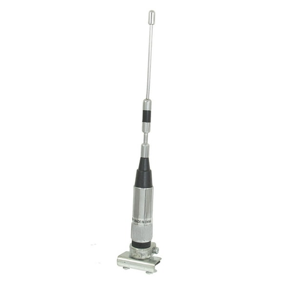 REGALWOVEN Metal Clip Base Car Decoration Dummy Antenna Black Silver Tone 9.8" Length