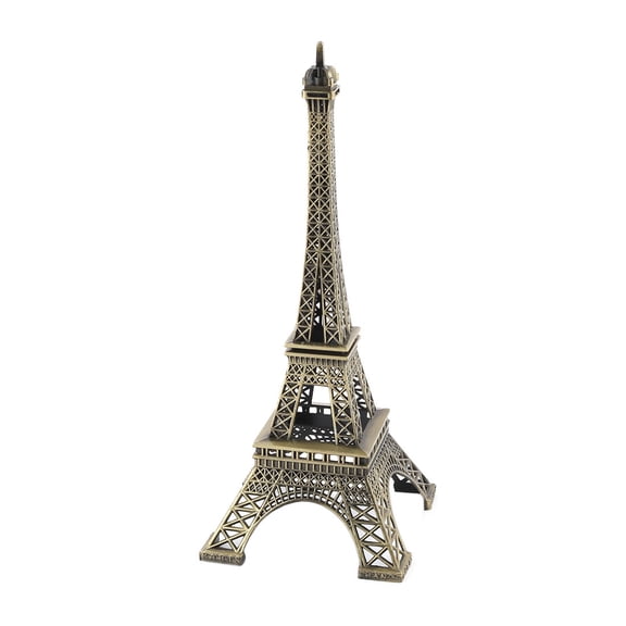 Unique BargainsMetal Eiffel Tower Model Sculpture Figurine Ornament Bronze Tone 25cm Height