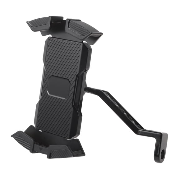Unique BargainsMotorcycle Phone Mount Holder Motorbike Cell Phone Mount Holder for Rearview Mirror Mount Fits 4.7"-6.8" / 119.38-172.72mm Smartphones Black
