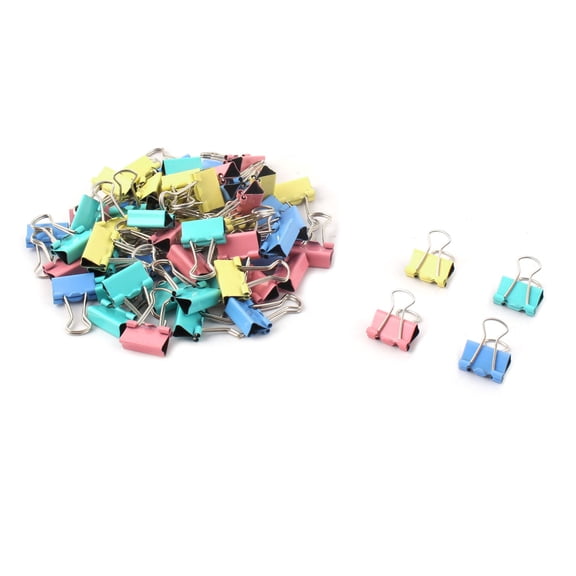 Unique BargainsOffice  Metal Document Paper File Organizer Binder Clips Clamps 60 Pcs