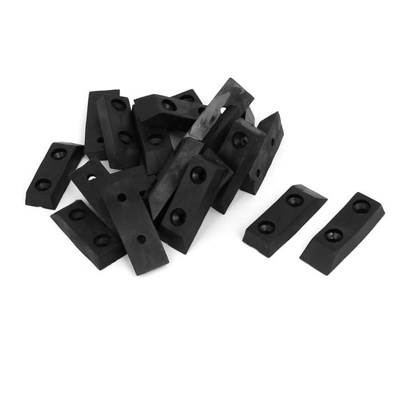 Unique BargainsRectangle Shape Furniture Feet Skid Glide Slide Pad Floor Protector Black 20pcs