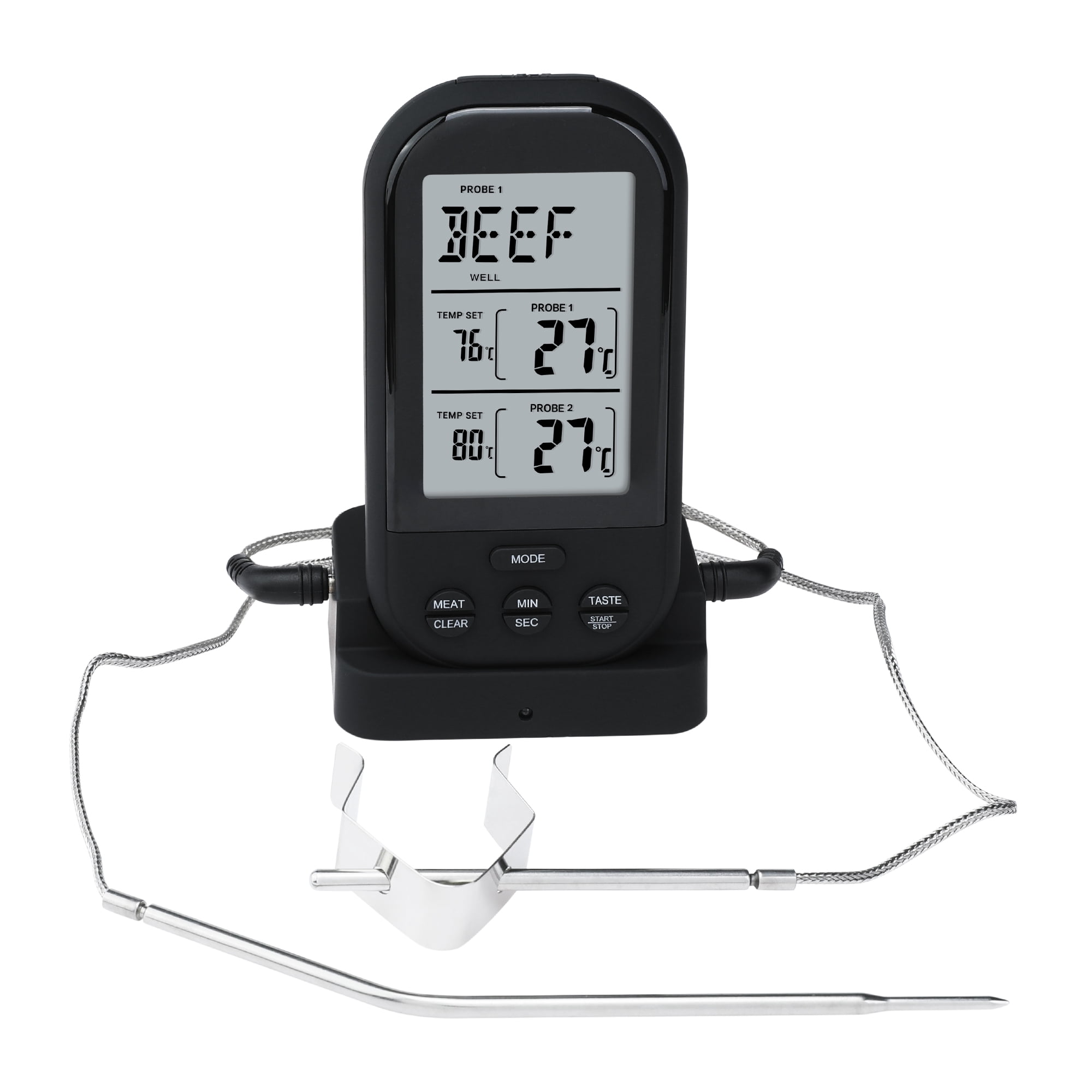 Unique Bargians Wireless Meat Thermometer Instant Read Food Thermometer Black