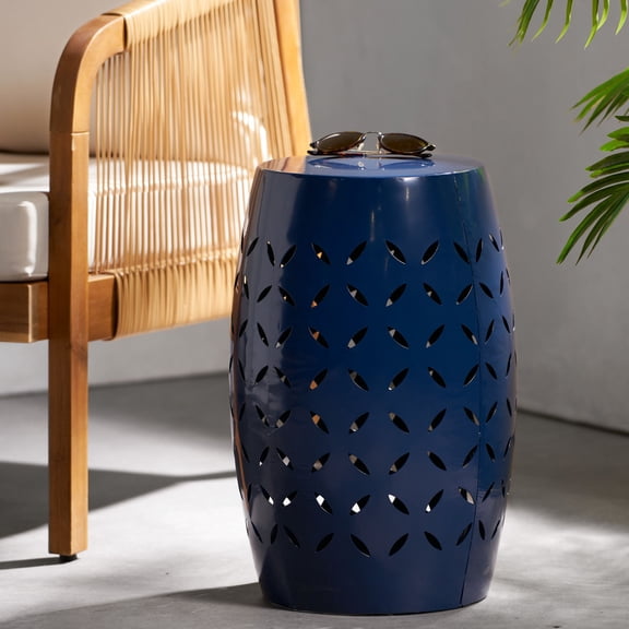 Unique Barrel-Shaped Side Table / Ideal for Patio, Garden or Backyard Decoration