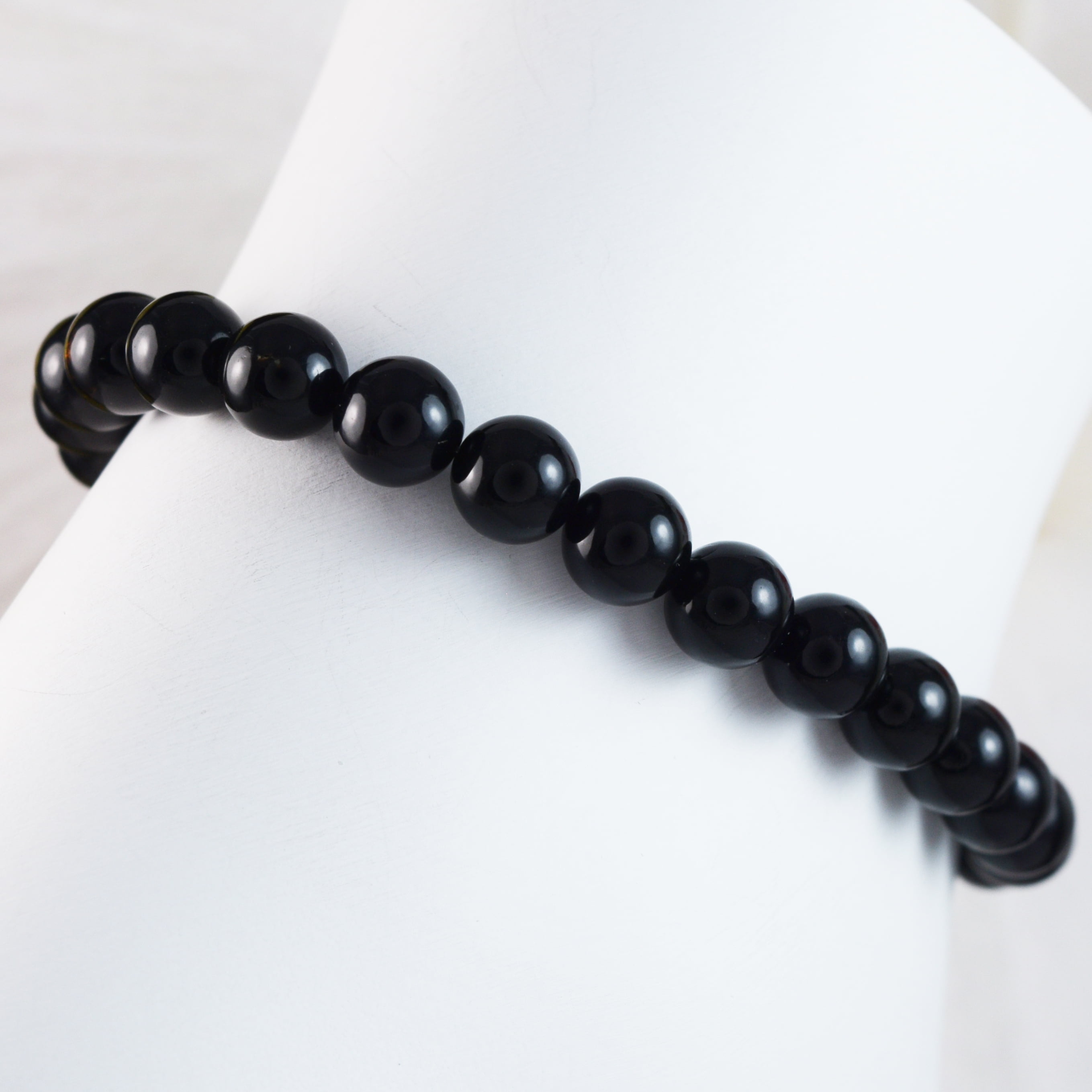 PARADISE HAWAII GIFTS Unique Beautiful Hawaiian Genuine Black Coral Bracelet, Stainless Steel Black Coral Round Beads Bracelet, B3355 Birthday Mom Mother Gift