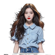 Unique Beautiful Small Shirt, Small Top Female New Korean Popular Korean Popular Beautiful Blue Shirt Picture Color L