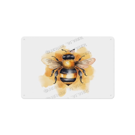 Unique Bee Aluminum Metal Sign, 12 x 16 Inches, Perfect for Your Café, Man Cave, or Bedroom with Fun and Creative Retro Style, Adds Personality to Any Space