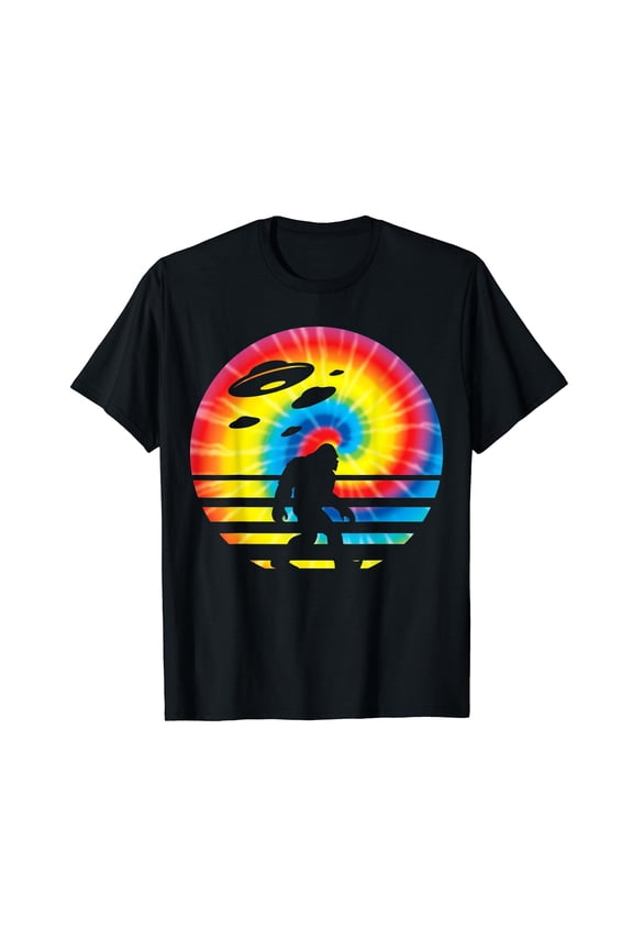 Unique Bigfoot UFO Abduction Tie Dye Shirt Gift
