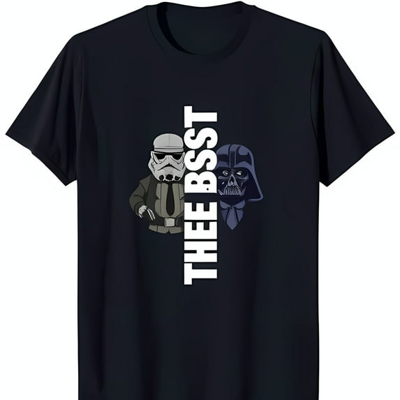 Unique Black T-Shirt with 'THEE BSST' Graphic & Art