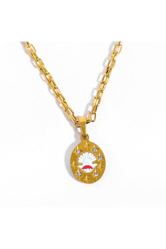 Unique Blossoms Pendant Necklace Artistic Hand Painted Necklace Stylish Neck Chain Crafted For Trendsetters