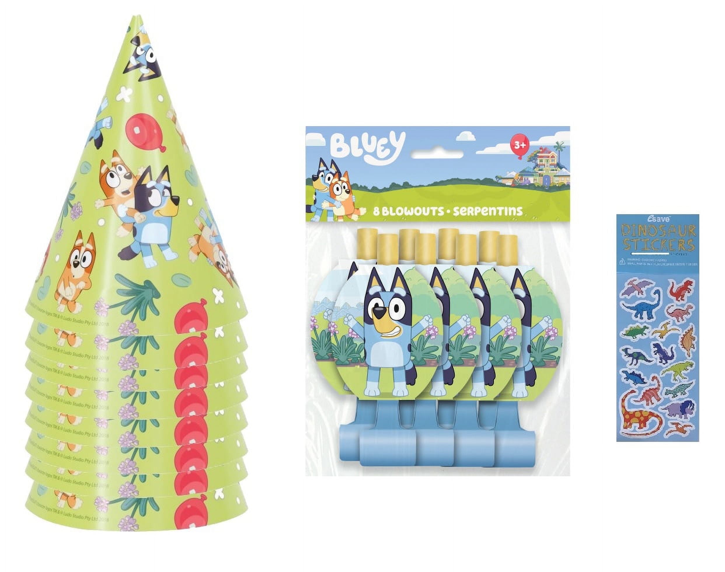 Unique Bluey Birthday Party Supplies Bundle Party Favors, 16 Count