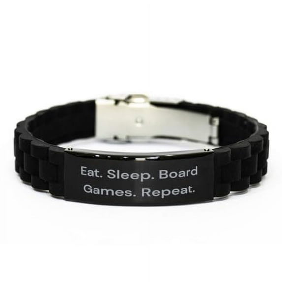 Unique Board Games Gifts, Eat. Sleep. Board Games. Repeat, Special Black Glidelock Clasp Bracelet For Friends From Friends, Board games for , Family board games, Best board games, Strategy board