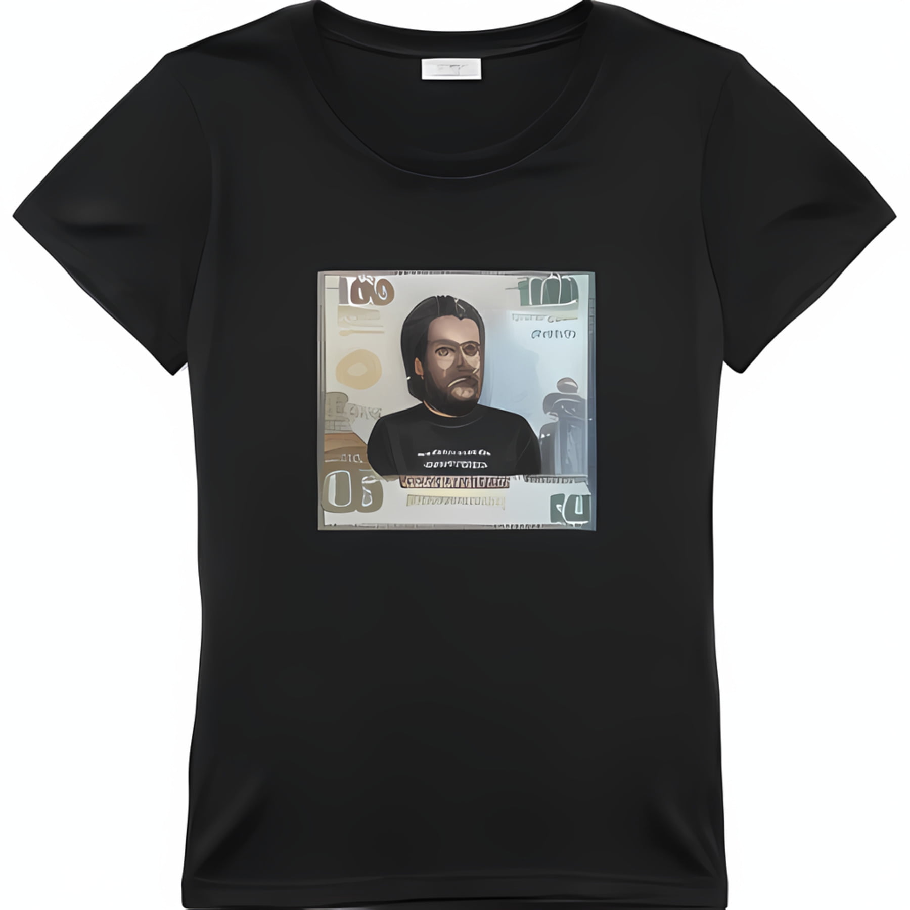 Unique Bob Inspired Black T-Shirt with Iconic Chest Graphic Featuring