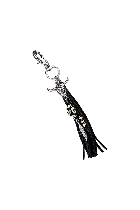 Unique Bohemian Key Organiser Backpack Charm With Western Cow Horse And Leaves Patterns For Fashionable Carry