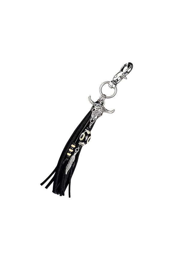 Unique Bohemian Key Organiser Backpack Charm With Western Cow Horse And Leaves Patterns For Fashionable Carry