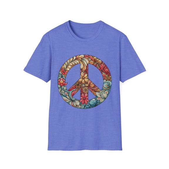Unique Boho Peace Sign Tee for Adults - 5 Color Options