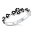 thumbnail image 1 of Unique Boho Stacking Ring .925 Sterling Silver Bali Band Jewelry Female Male Unisex Size 5, 1 of 4
