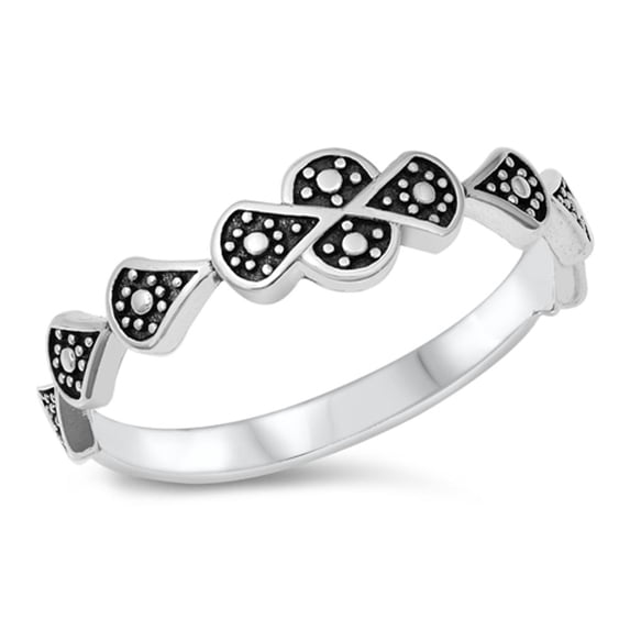 Unique Boho Stacking Ring .925 Sterling Silver Bali Band Jewelry Female Male Unisex Size 5