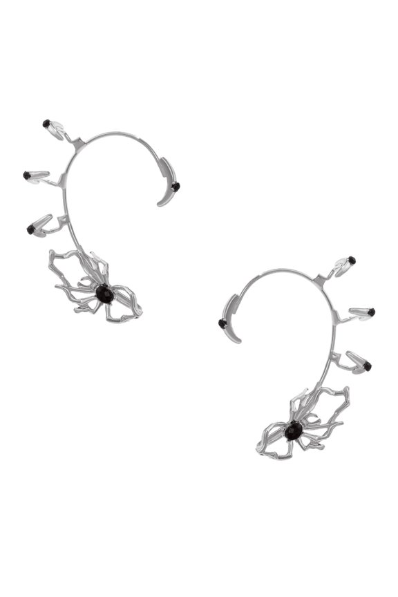 Unique Bone Ear Cuff With Gothic Spiders Detailing Without Hole Required Alloy For Trendy Outfits