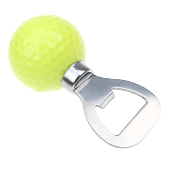 Unique Bottle Opener Stainless Steel Portable Beverage Opener Golf Ball Bottle Opener Beer Bottle Opener for Bar, Camper Lovers, Party Yellow