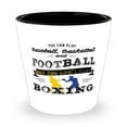 thumbnail image 1 of Unique Boxing-Themed Shot Glass, 1.5 oz Mini Glassware, 'You Can Play Many Sports' Quote, Perfect Fighting Enthusiast Gift, White, 1 of 3