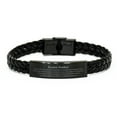 thumbnail image 1 of Unique Braided Leather Bracelet for Foster Father - The Keeper of Secrets and Best Storyteller, Perfect Gift for Birthday, Christmas, and Graduation, Symbol of Warmth and Cherished Memories, 1 of 1