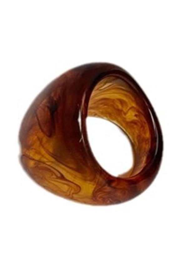 Unique Brown Resin Ring Jewelry Trendy Brown Resin Ring Crafted For Individualistic Style And Simplistic Elegances