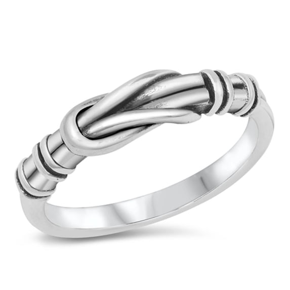 Unique Buckle Knot Bali Ring .925 Sterling Silver Band Jewelry Female Male Unisex Size 10