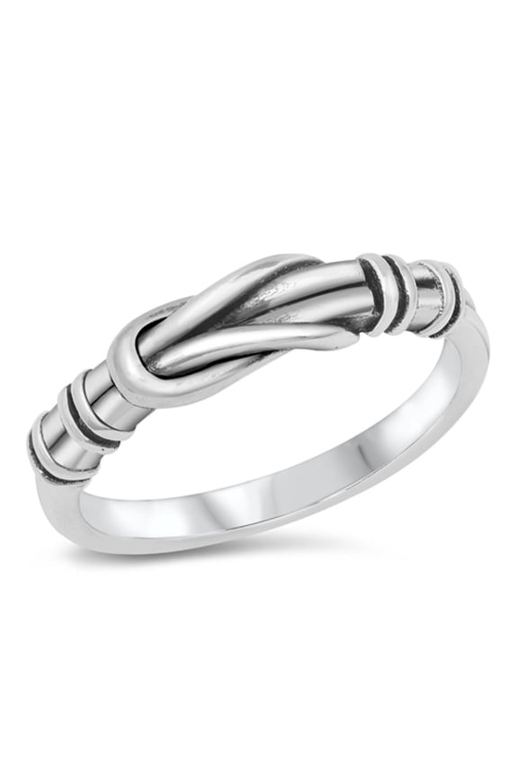 Unique Buckle Knot Bali Ring .925 Sterling Silver Band Jewelry Female Male Unisex Size 9