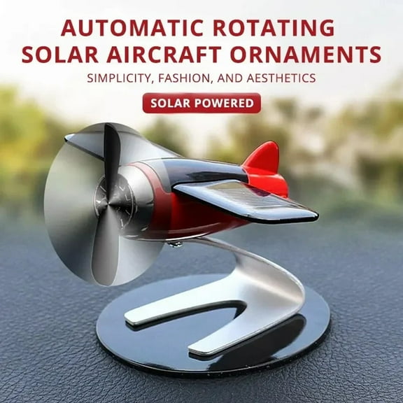 Unique Car Interior Accessory Solar Airplane Ornament For Relaxation And Style